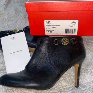 🖤STUNNING✨COACH❤️Heeled Booties, sz 10